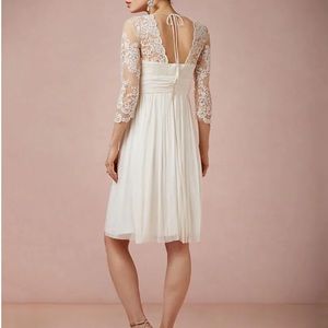 A-Line, 3/4 Sleeve Wedding Dress